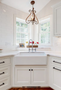 Kitchen Farm Sink in Maine Home