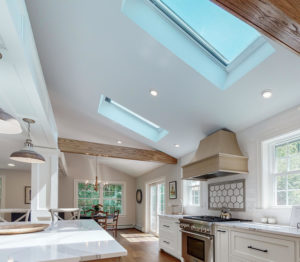 Natural Lighting with Skylights in Kitchen Remodel