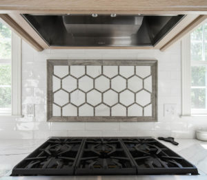 Custom Backsplash over Stove in Maine Home Remodel